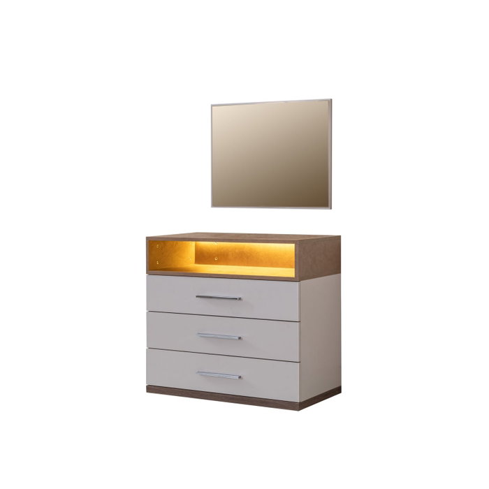 Hanah Home Cómoda Milano Blanco y Marrón Hanah Home Cómoda Milano Blanco y Marrón
